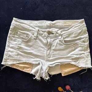 Distressed Light blue Denim Shorts